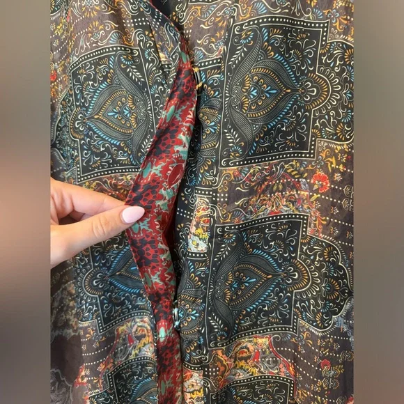 🆕 Johnny Was Davina Clementine Reversible Silk Kimono - Picture 7 of 9